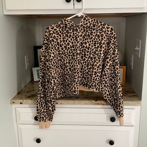Cheetah print hoodie